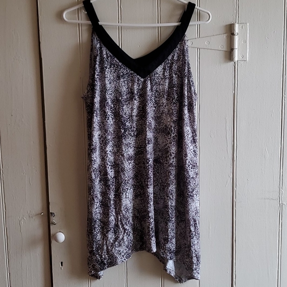 DKNY Snake Print Asymmetrical Tank Large - Picture 1 of 3